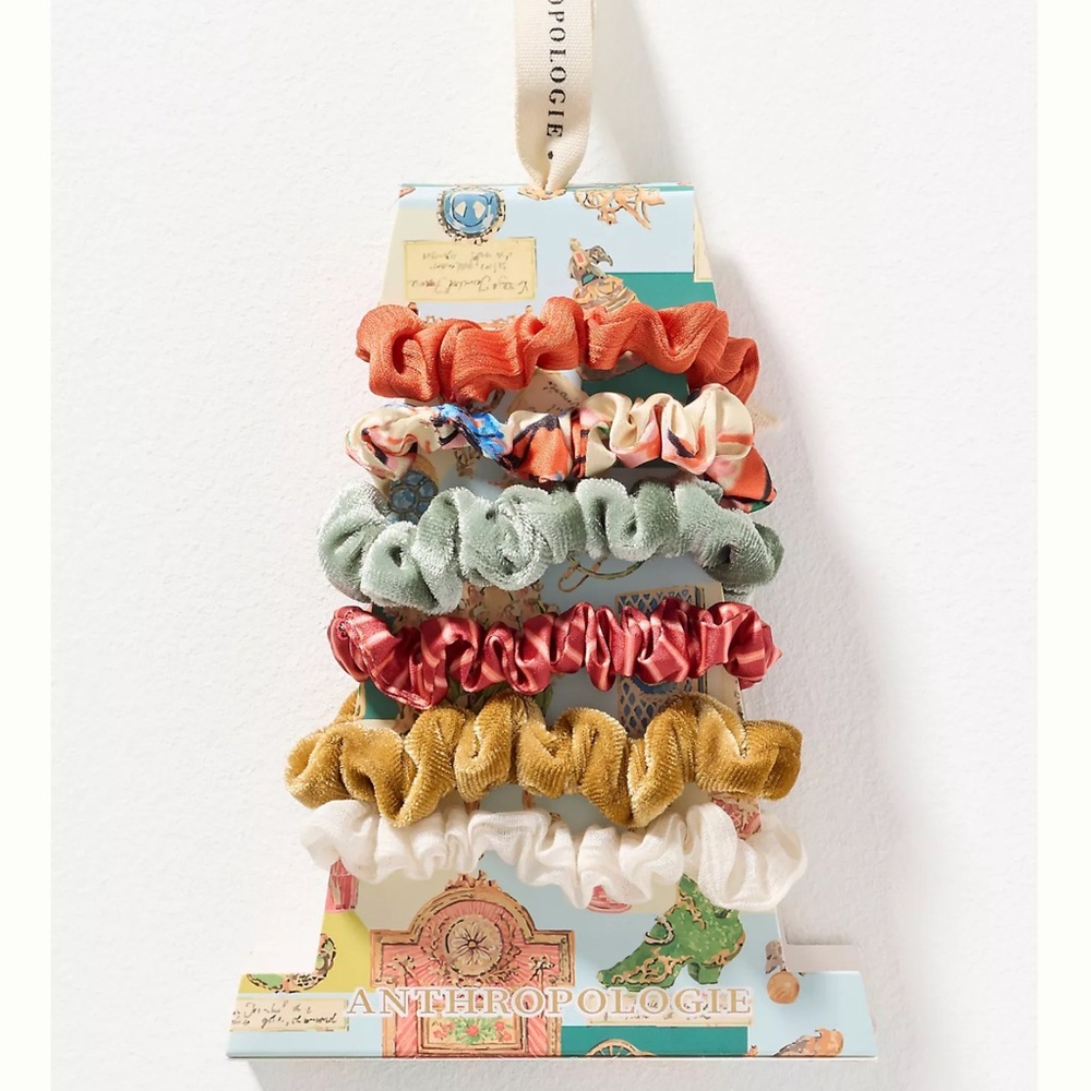 NWT Anthropologie Multicolor Scrunchie Set